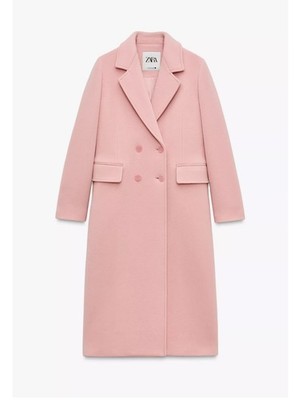 ZARA WOMAN SS25 WOOL BLEND DOUBLE BREASTED COAT ZW COLLECTION SIZE L REF2091/724