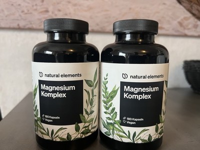 2 x natural elements Magnesium Komplex Kapseln vegan mit 5 Magnesiumverbindungen