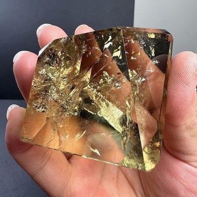 266g Natural Citrine Quartz Carved Freeform Crystal Reiki Healing Decor