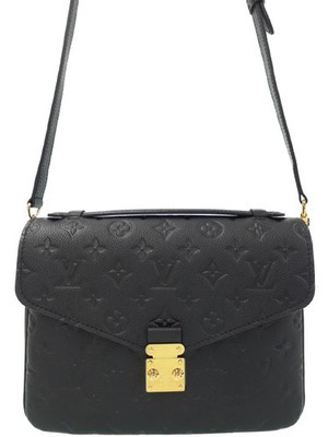 Louis Vuitton Monogram Anplante Pochette Metis MM 2WAY Bag Black DustBag #T140