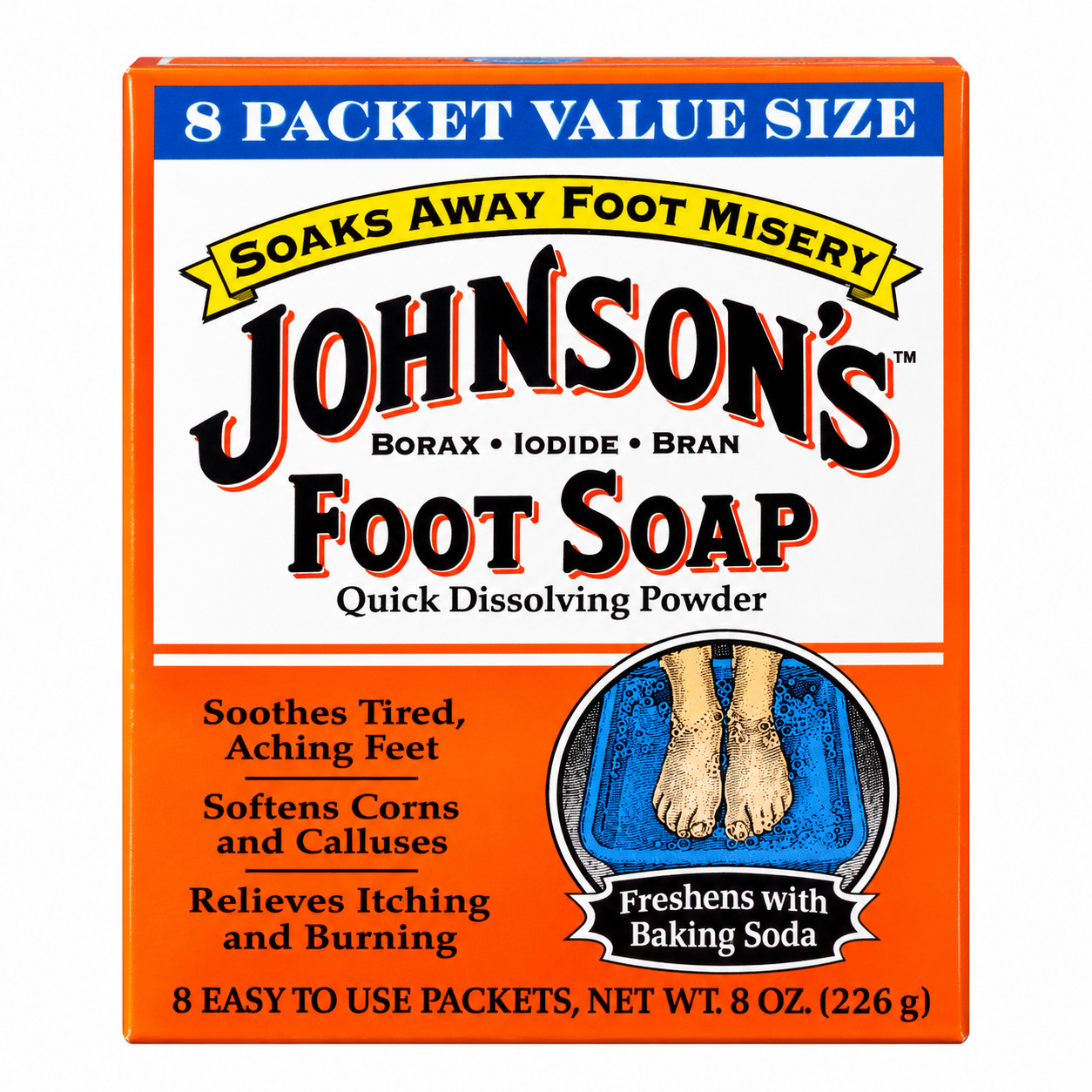 Johnson's Foot Soap (1 Box with 8 Packets)
