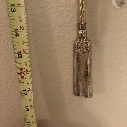 Vintage Messing Deko Gold Schleife verziert Wandleuchter Kerzenhalter mit Kegel Vase - Bild 4 von 5