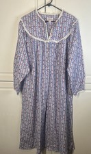 LANZ OF SALZBURG Red Hearts Floral Soft Flannel Nightgown 1X Cottage Country