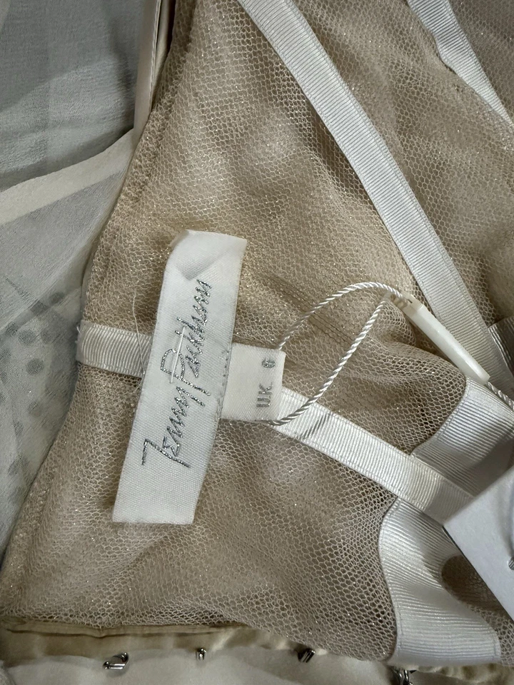 Редкий образец продажи Дженни Packham без бретелек богемное свадебное платье дизайнер XS 2/4 - Изображение 4 из 4