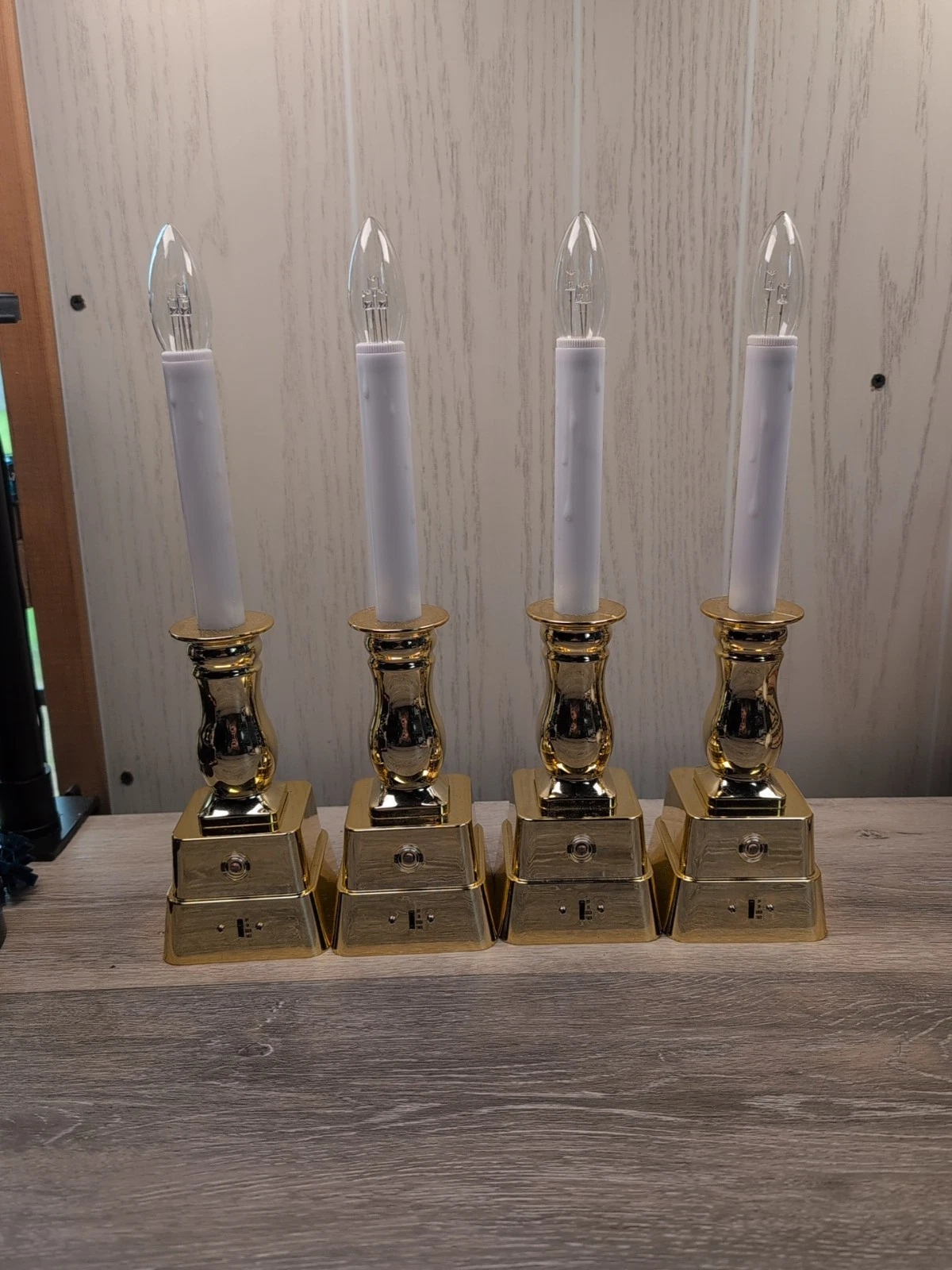 Bethlehem Set Of 4 Lights Battery Operated Window Candles Timer/Sensor