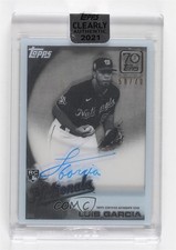 2021 Topps Clearly Authentic Black & White 58/70 Luis Garcia #70TBA-LG Auto b8r