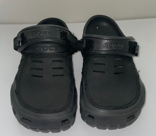 Crocs Yukon Vista II Zahnräder Strand Slipper Turnschuhe schwarz Größe 11 US
