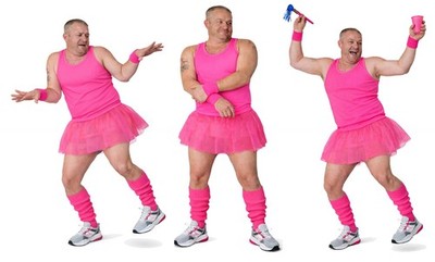 Erwachsene Neon Pink Junggesellenabschied 4 Stück Tutu Kit Kostüm