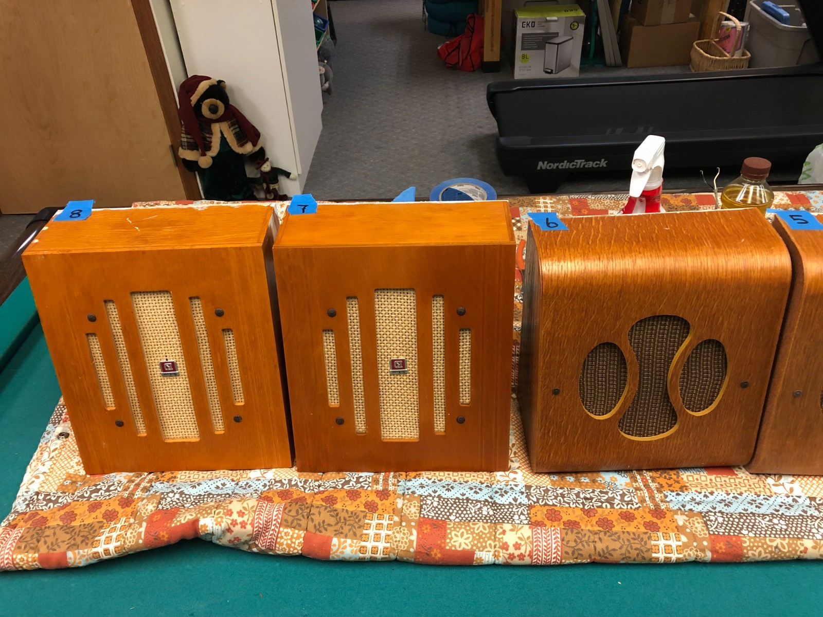 Dukane 9935A and S9935 8" Wall Speaker Wood Cabinet Vintage PA SYSTEMS