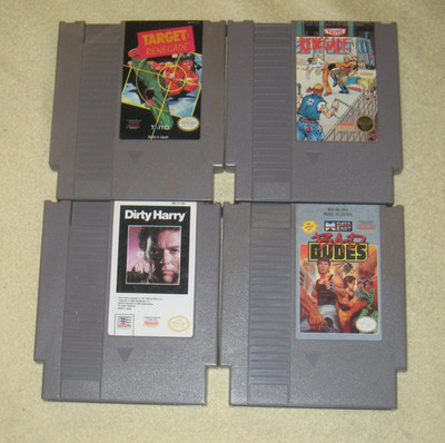 Dirty Harry, Bad Dudes, & Target Renegade for NES Authentic. Nintendo MINT.