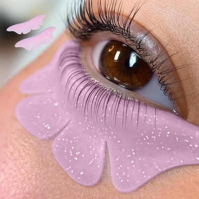 PERMANIA Silicone Under Eye Pads, Soft Lash Lift Rods Extreme Eyelash Pink 