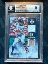 2018 DK Materials Mookie Betts Game Used Patch Dirty BGS POP 1 None Higher