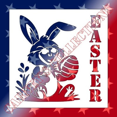 Plastic Stencil - Easter Bunny (SB247) (6'', 8'', 10'' or 12'')