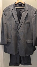 Jos A Bank Suit Mens 52R 48x27 Blue Tailored Fit Wool 2 Piece
