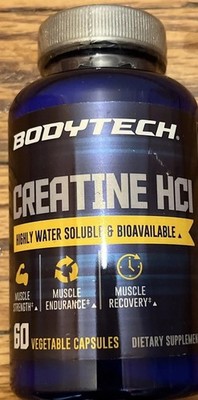 BodyTech, Creatine HCl, 750 mg, 60 Vegetable Capsules
