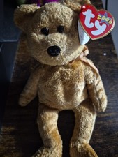 Ty Beanie Baby Cashew The Bear 2000 Brown Bear Plush Toy Doll with Tag