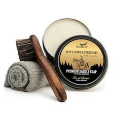 Saddle Soap for Leather   3-Piece Saddle Soap Kit for Leather Cleaning,