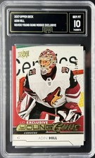 2017-18 Upper Deck Adin Hill #454 UD EXCLUSIVE RC GMA 10 GEM MT  