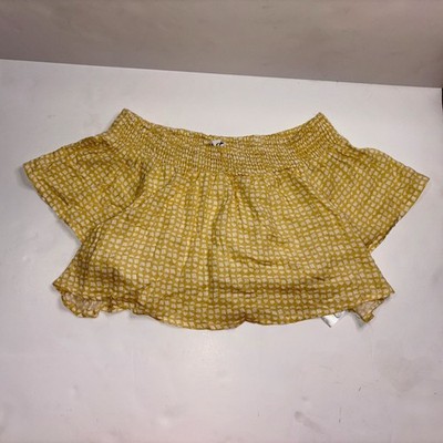 NWT Kiwi + Punch Miami Crop Yellow And Cream Design, Sunflower, Size S