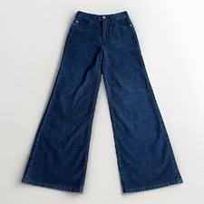 Anthropologie Pilcro Annie Corduroy Wide-Leg Pants Womens 25x32 Gray Blue Boho