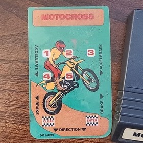 Intellivision Motocross Cart And One Overlay Only No Manual Or Box Tested Works