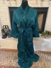 Vintage NWT 80s Victoria Secret Gold Label Maxi Satin Lace Nightgown  Robe Set
