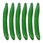 6 Pcs Showcase Model Artificial Green Cucumber Simulation Imitation