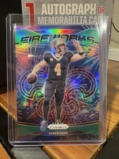 2024 Panini Prizm - Fireworks Derek Carr #11 Green Prizm