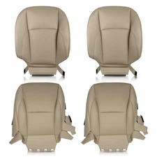 For 2007-2012 Lexus ES350 Front Bottom & Top Perforated Leather Seat Cover Tan
