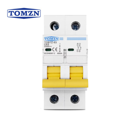 TOMZN 2P DC 600V Circuit Breaker MCB for Solar PV System