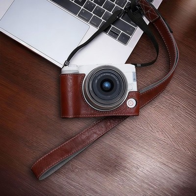 For Canon EOS RV R50V PU Leather Camera Bag Dock Case Base Protection Cover Shel