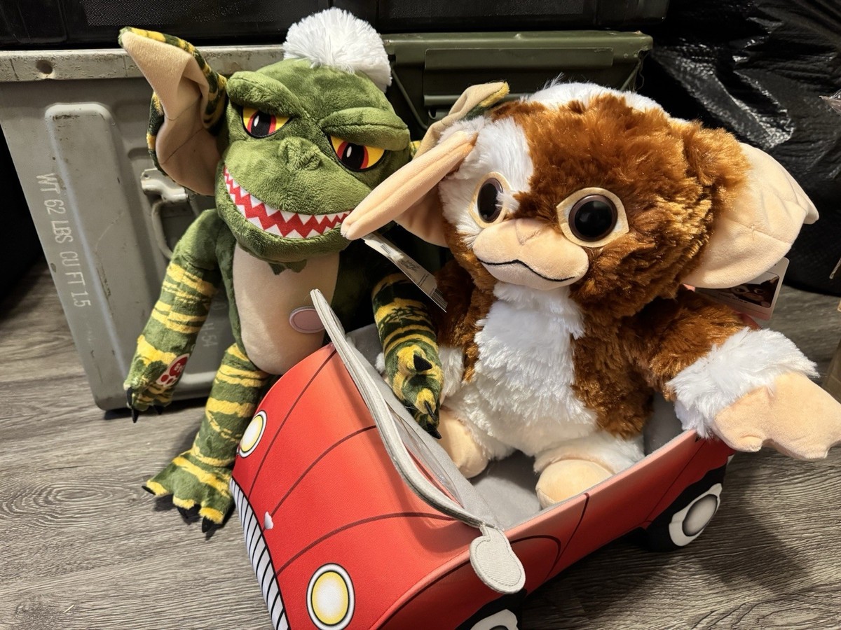 Build A Bear Gremlins Gizmo Plush With Sound, Stripe, And Red Car