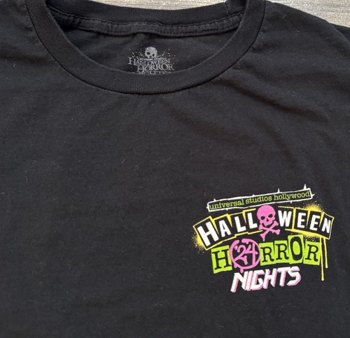 Halloween Horror Nights 2024 Shirt Adult Size XL Graphic Short Sleeve Black - Picture 7 of 7