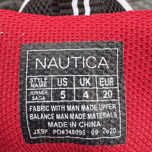 2 Stück Kleinkind Schuhe Adidas Nautica Größe 5K schwarz weiß rot blau - Bild 6 von 8