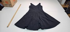 Talbots Fit & Flare Sleeveless Dress Size 8 Black Flared V Neck NWT