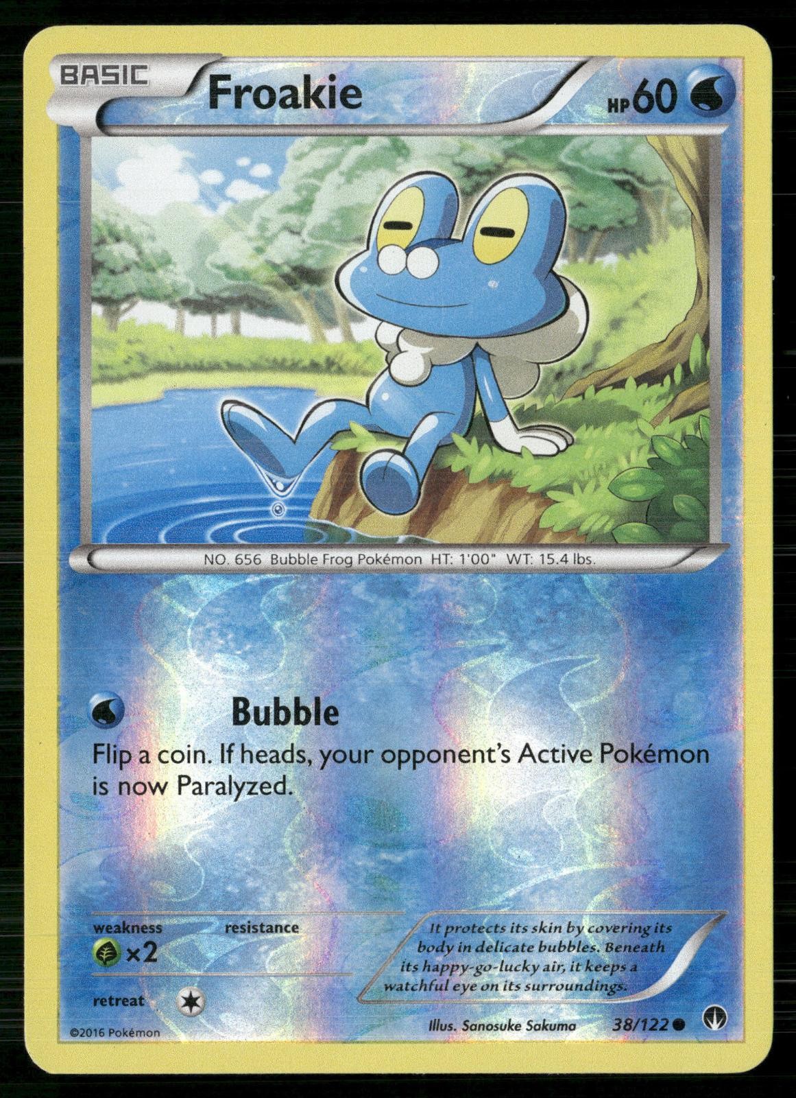 Froakie 38/122 Common BREAKpoint Pokemon Reverse Holo MP
