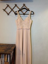 Morilee by Madeline Gardner Lace Sequin Bodice Chiffon Bridesmaid Dress Size 10