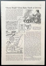"Pferdeschlitten gibt Baby Fahrkitzel" 1936 HowTo Build PLANS Kutsche Schlitten