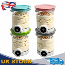 4 PCS Ice Cream Pints and Lids Creami Scoop & Swirl Soft Serve Makers 16oz Ninja