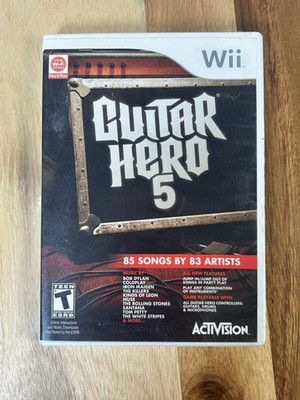 Nintendo Wii Guitar Hero 5 Video Game (2009) Complete w/ Manual TESTED!
