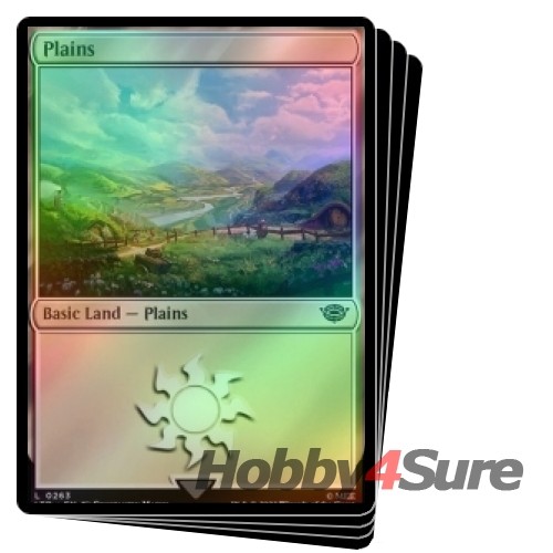 Foil Plains (263) X4 M/NM Magic: The Gathering MTG The Lord Of The Rings