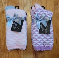 NEW Mia & Tess Women's Butter Socks Super Soft Pink Purple Shoe Size 5-9