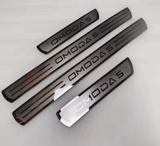 4Pcs Omoda 5 Stainless Steel Door Sill Protective Scuff Plates
