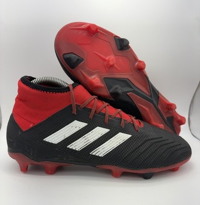 Adidas Predator Mens Soccer Cleats Boots Black/White/Red Size 6.5