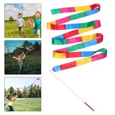 5 Pcs Rainbow Dance Ribbons Rhythmic Gymnastics Equipment Ballet Twirling Wand