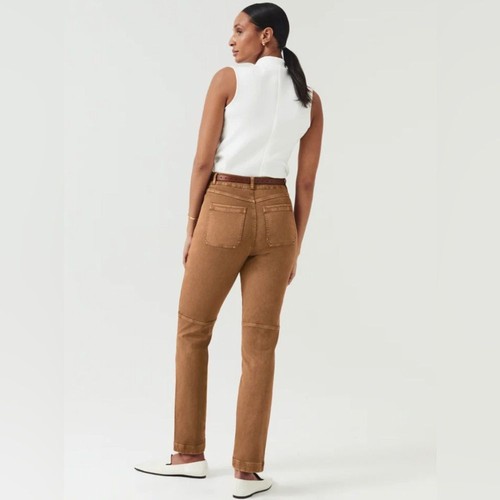 Nuovo con etichetta! Pantalone SPANX ELASTICIZZATO TWILL GAMBA DRITTA PICCOLO - Foto 2 di 9