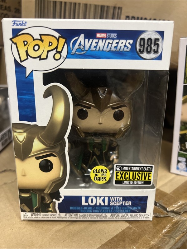 Funko Pop! Vinyl Avengers Loki with Scepter Exclusive #985 Damaged Box