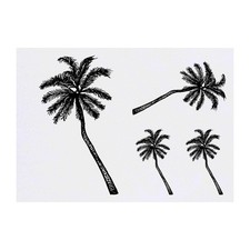 4 x 'Palm Tree' Temporary Tattoos / Transfers TO00003479 