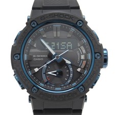 Good CASIO G-SHOCK G-STEEL GST-B200X-1A2JF Carbon Men's Solar 53mm Black Blue