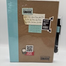 K Company SMASH Folio Retro Blue Journal Scrapbook Album w/ Pen Glue Cover NEW